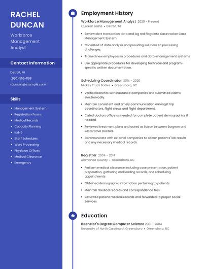 Resume example 5