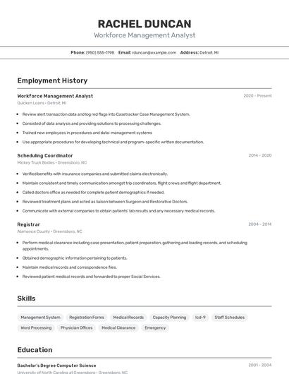 Resume example 2