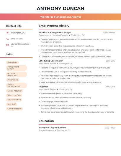 Resume example 3