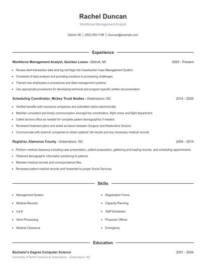 Resume example 1