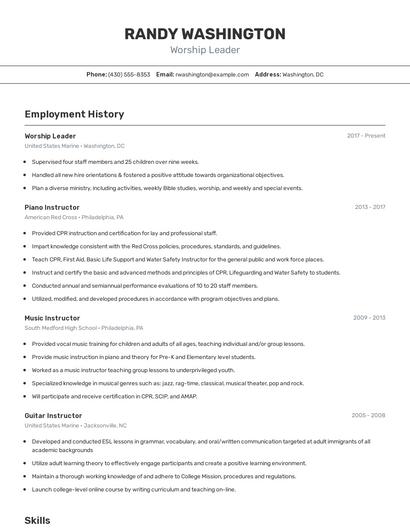 Resume example 2