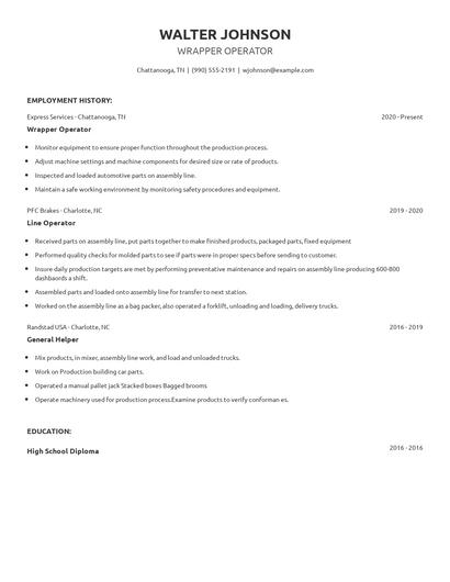 Wrapper Operator Resume