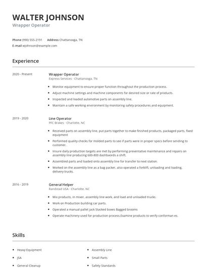 Wrapper Operator Resume