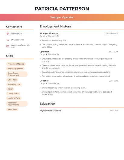 Wrapper Operator Resume