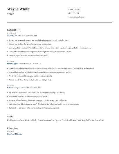 Wrapper Resume