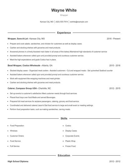 Wrapper Resume