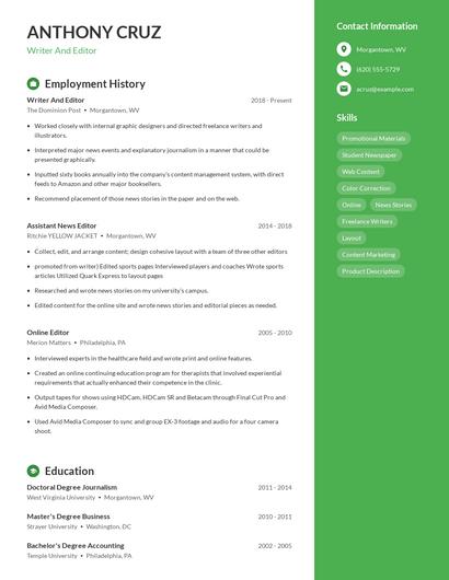 Resume example 4
