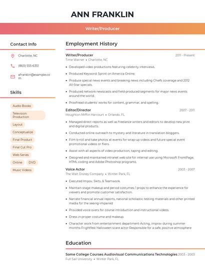 Resume example 3