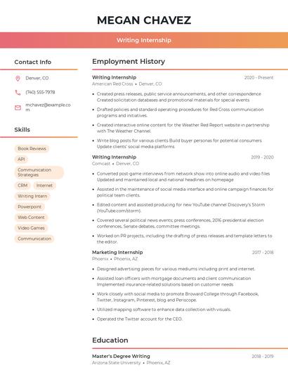Resume example 3