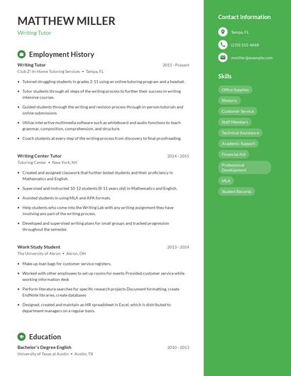 Resume example 5