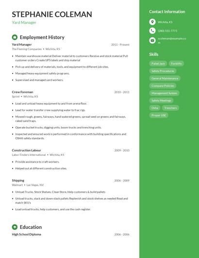 Resume example 4