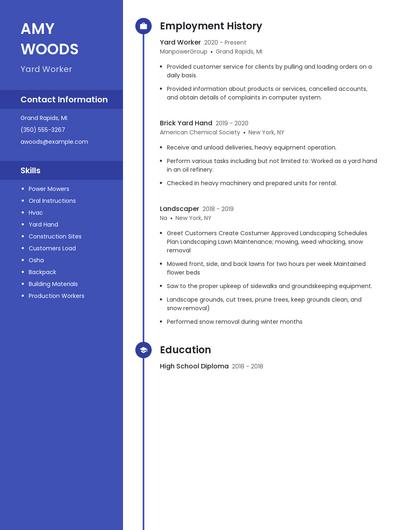 Yard Worker Resume
