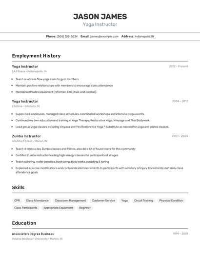 Resume example 2