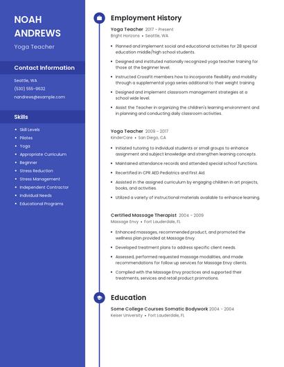 Resume example 5