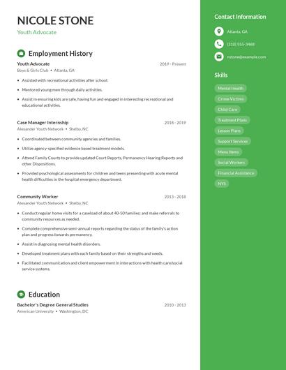 Resume example 5
