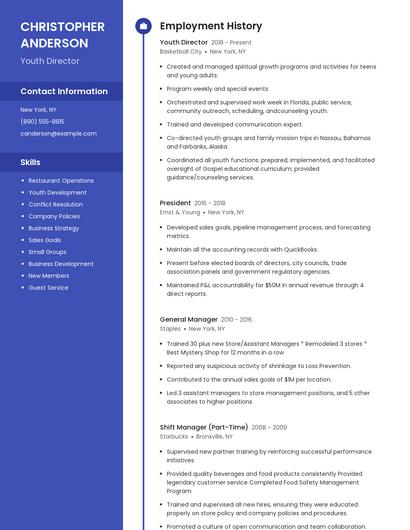 Resume example 5