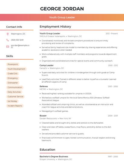 Resume example 3