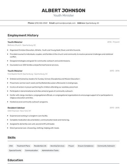 Resume example 2