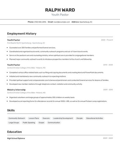 Resume example 2