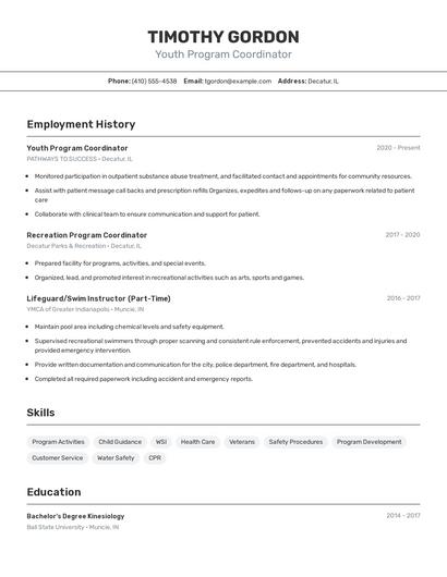 Resume example 2