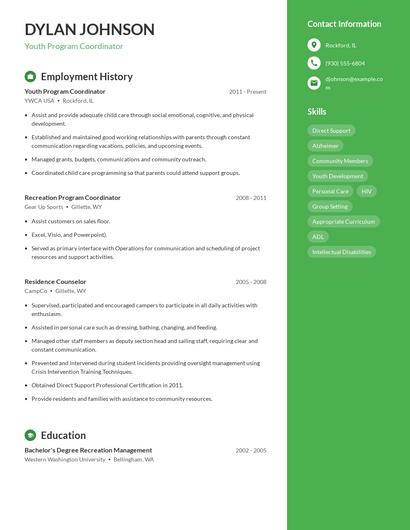 Resume example 4