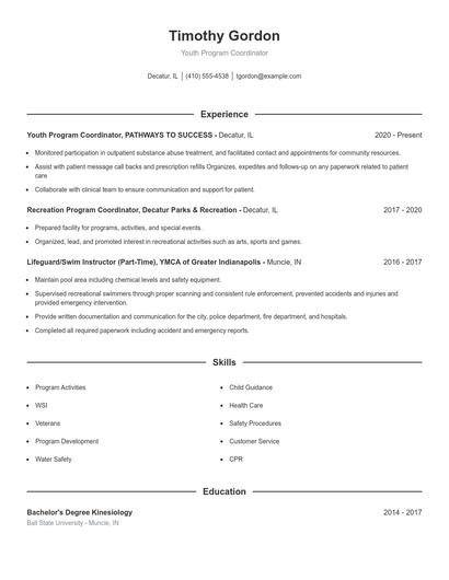 Resume example 1