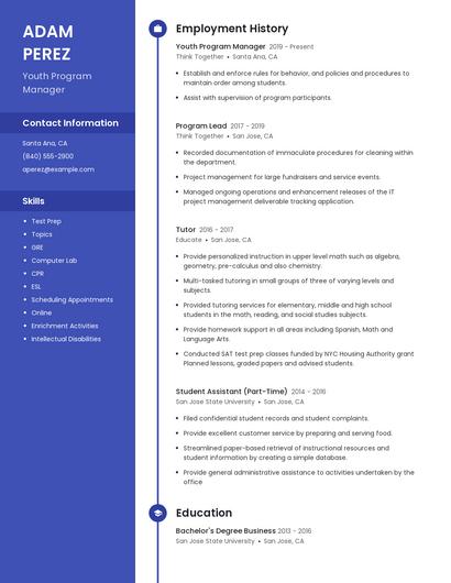 Resume example 5