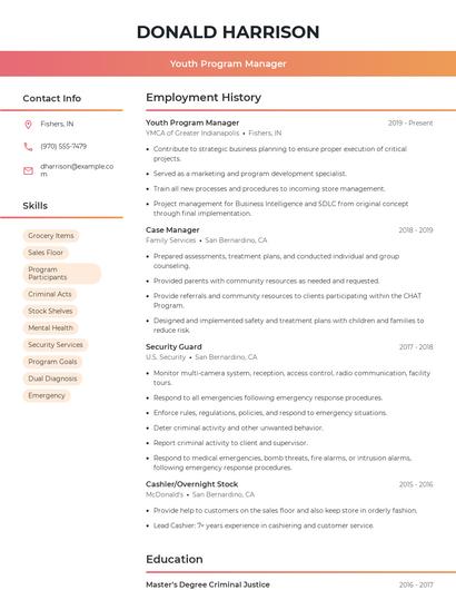 Resume example 3