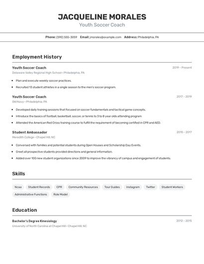 Resume example 2
