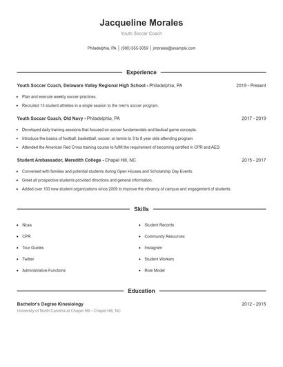 Resume example 1