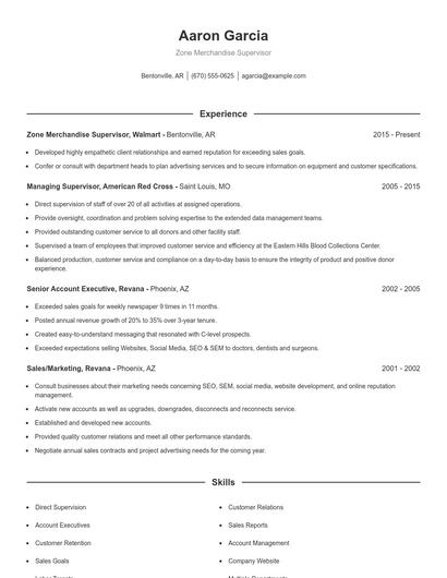 Resume example 1