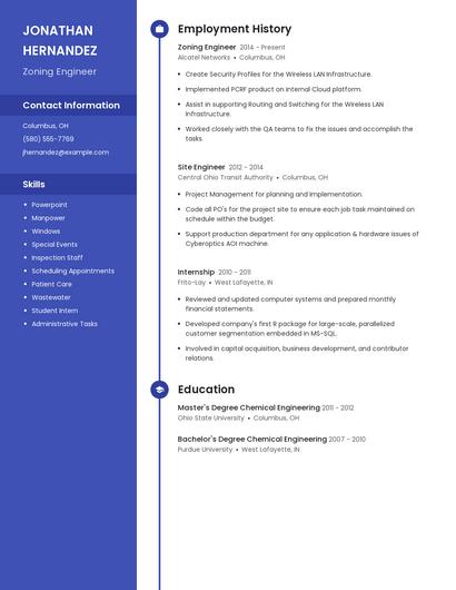 Zoning Engineer Resume