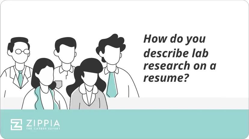 How do you describe lab research on a resume?