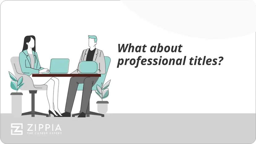 What about professional titles?