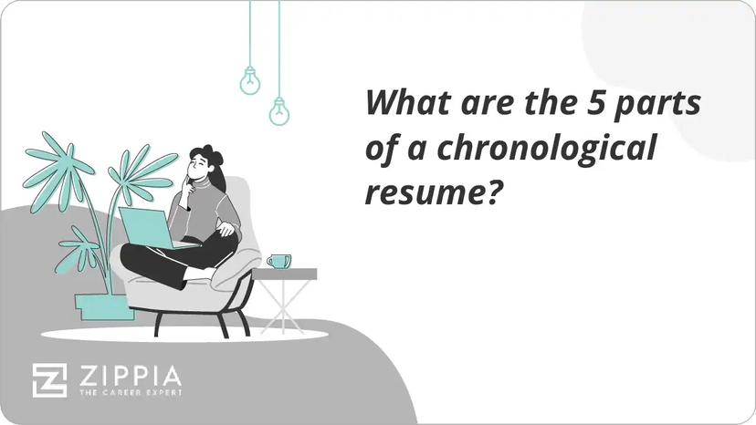 What are the 5 parts of a chronological resume?