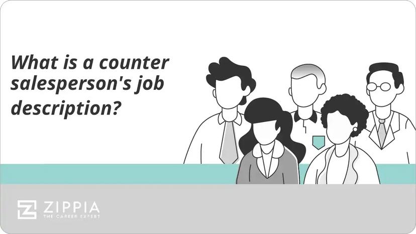 What is a counter salesperson's job description?