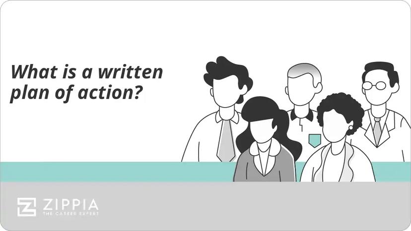 What is a written plan of action?