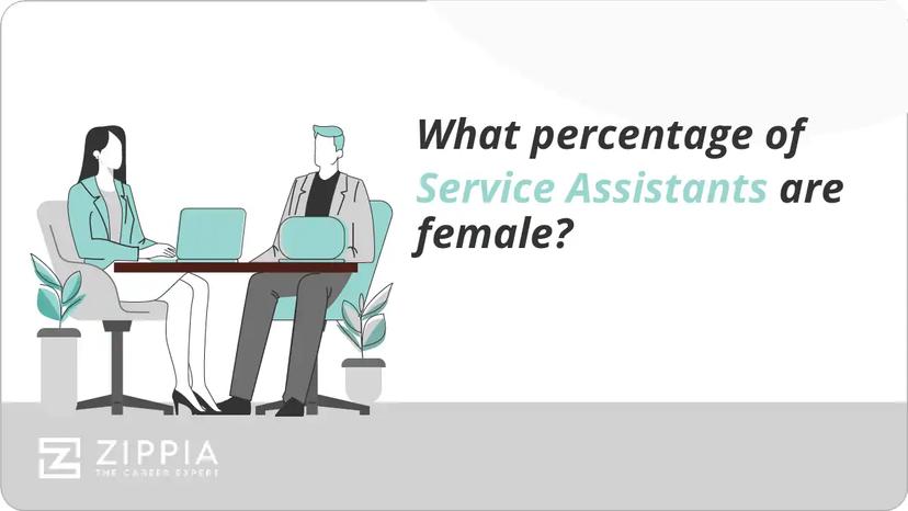 What percentage of Service Assistants are female?