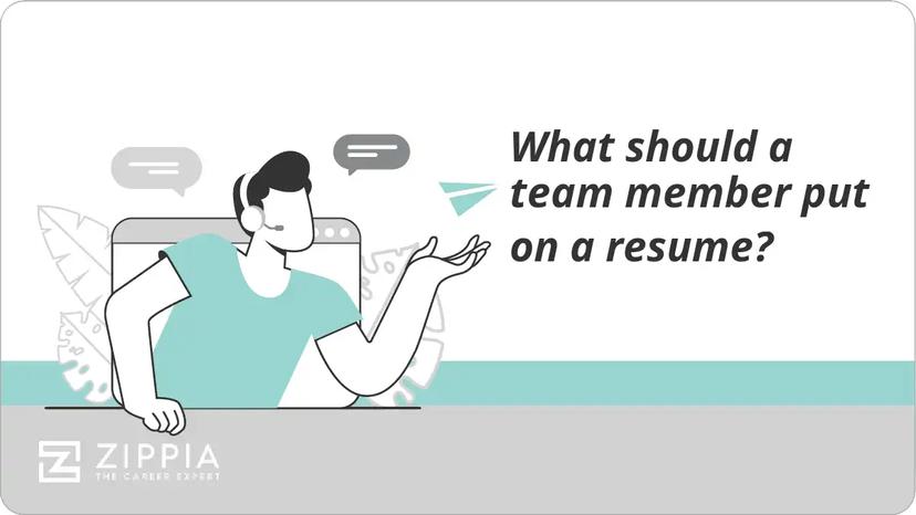What should a team member put on a resume?