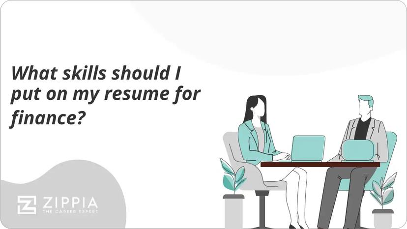 What skills should I put on my resume for finance?