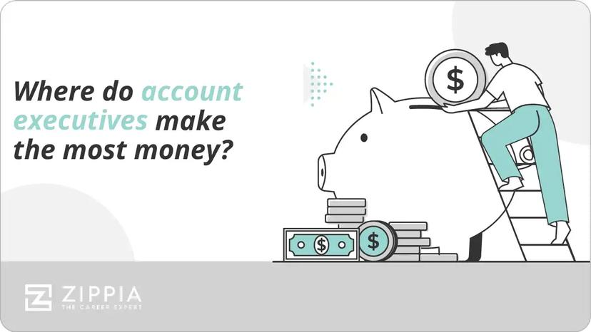 Where do account executives make the most money?