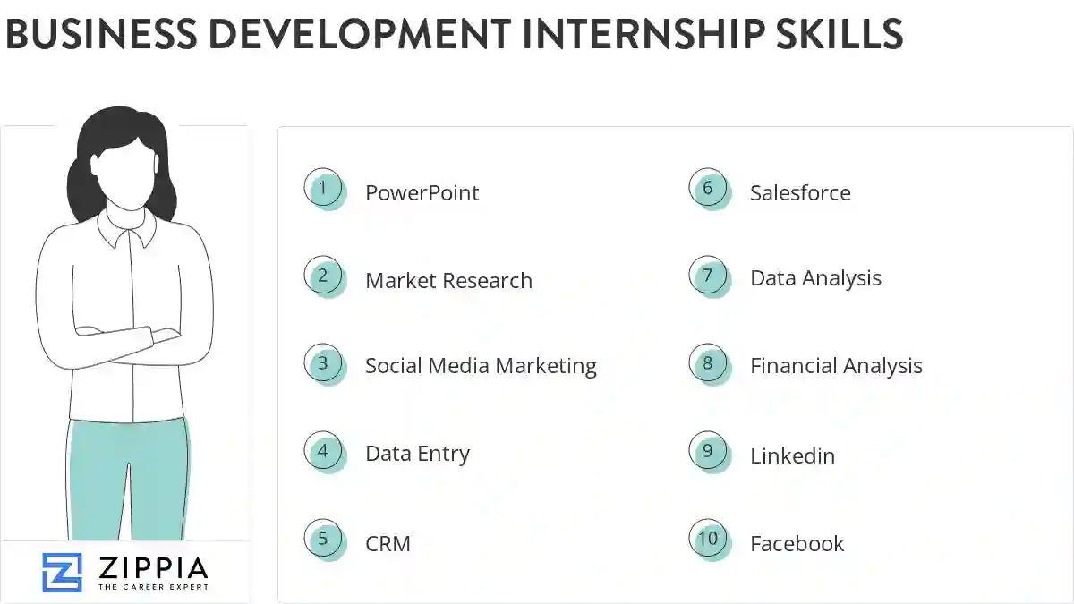 Business development internship skills