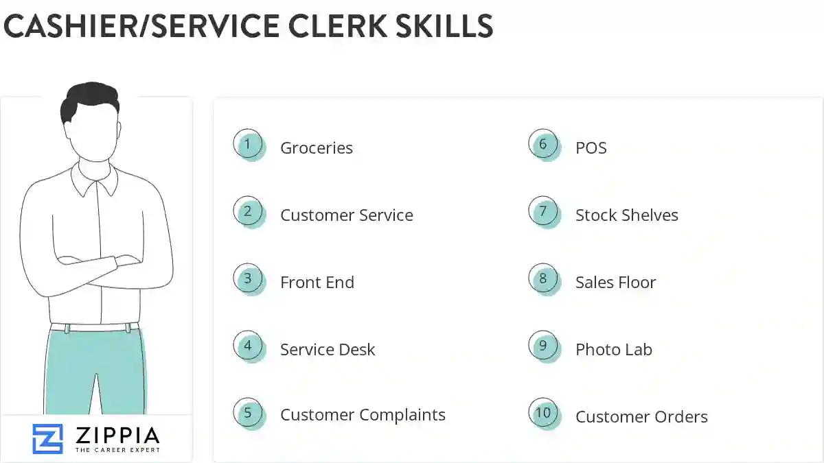 Cashier/service clerk skills