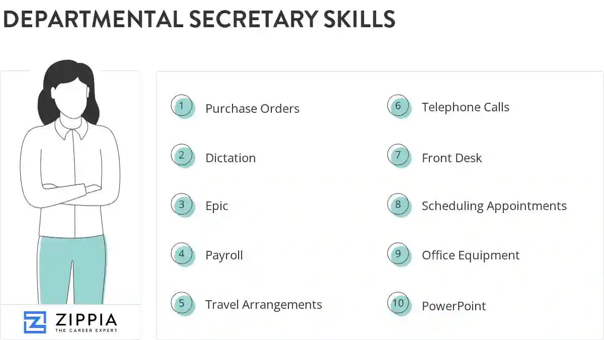Departmental secretary skills