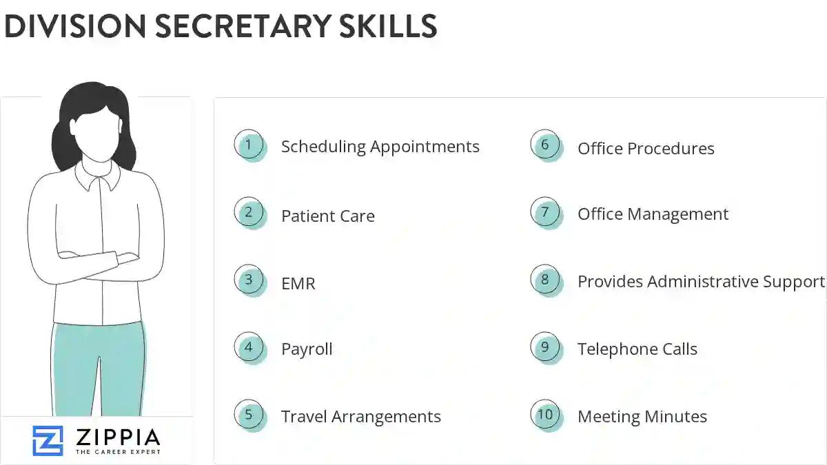 Division secretary skills