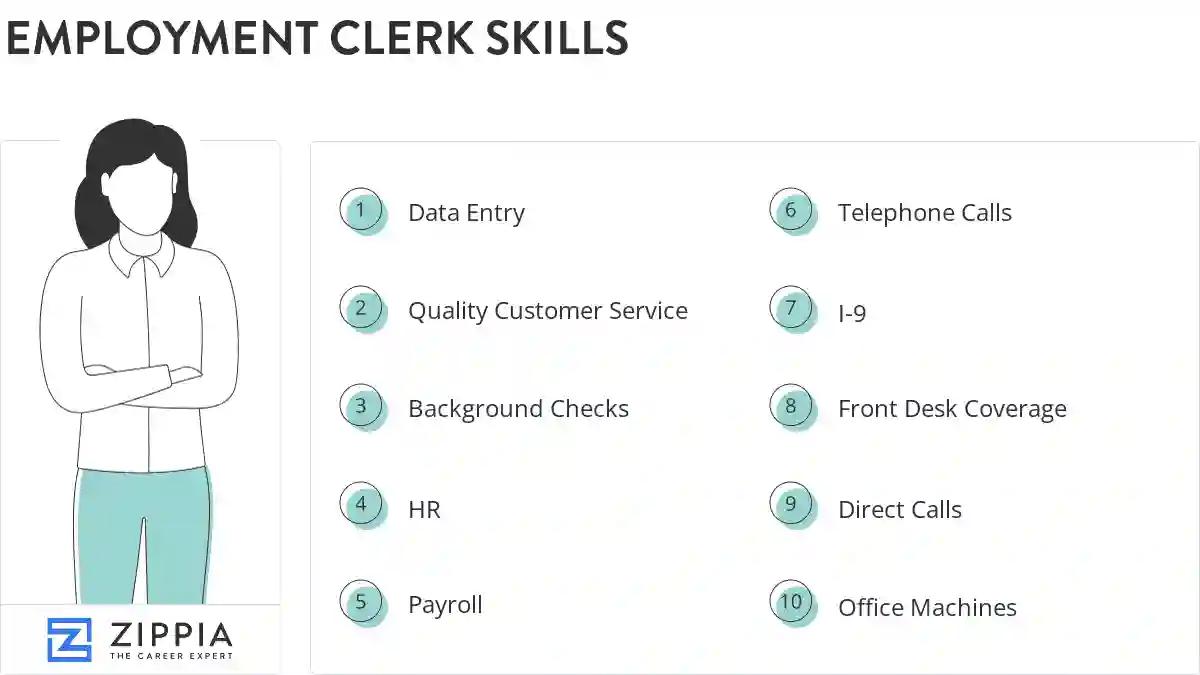 Employment clerk skills