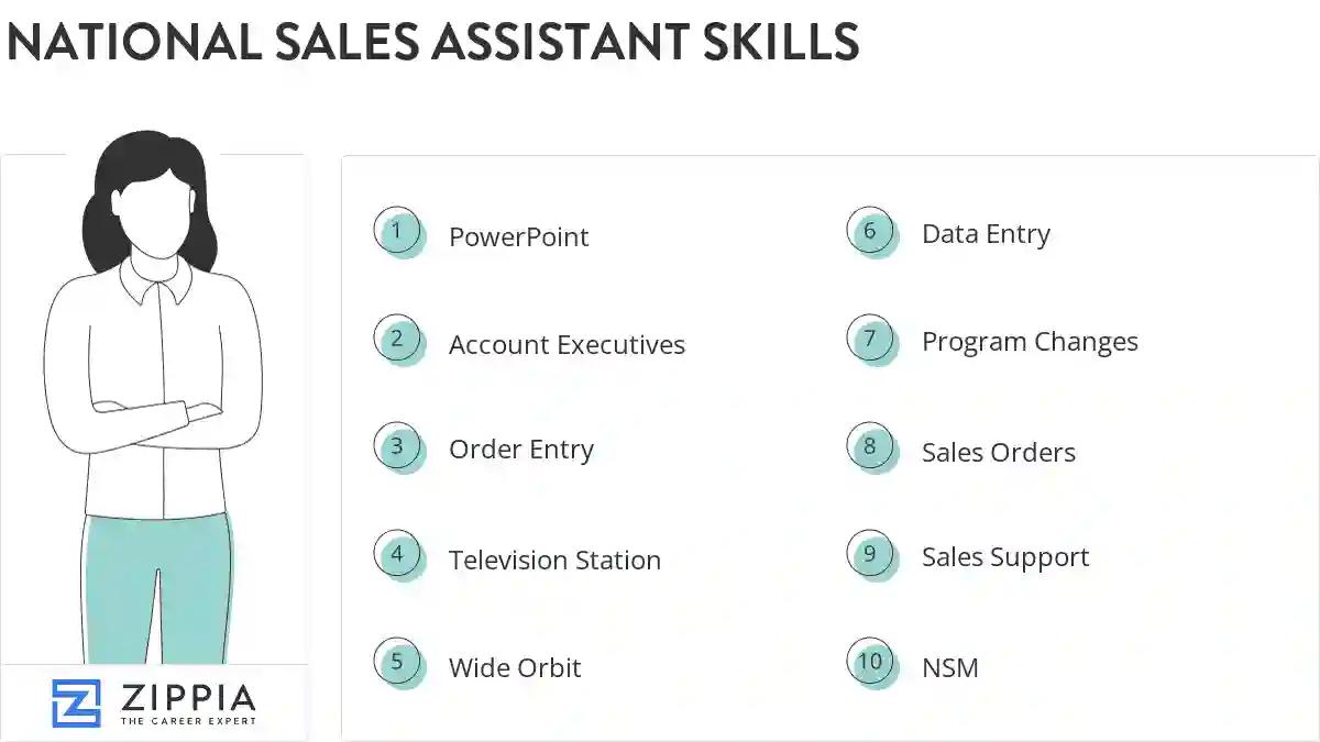 National sales assistant skills