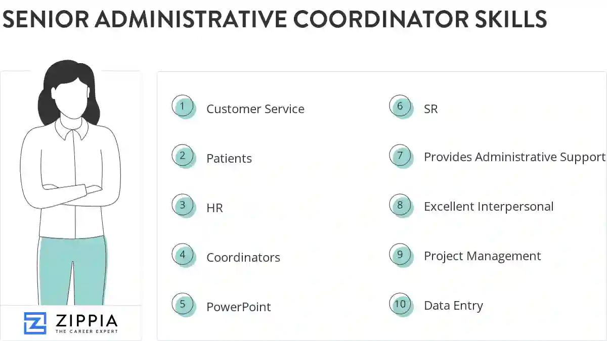Senior administrative coordinator skills