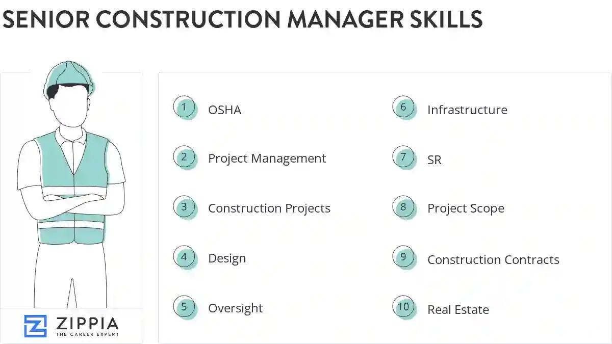 Senior construction manager skills