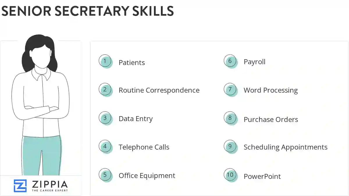 Senior secretary skills